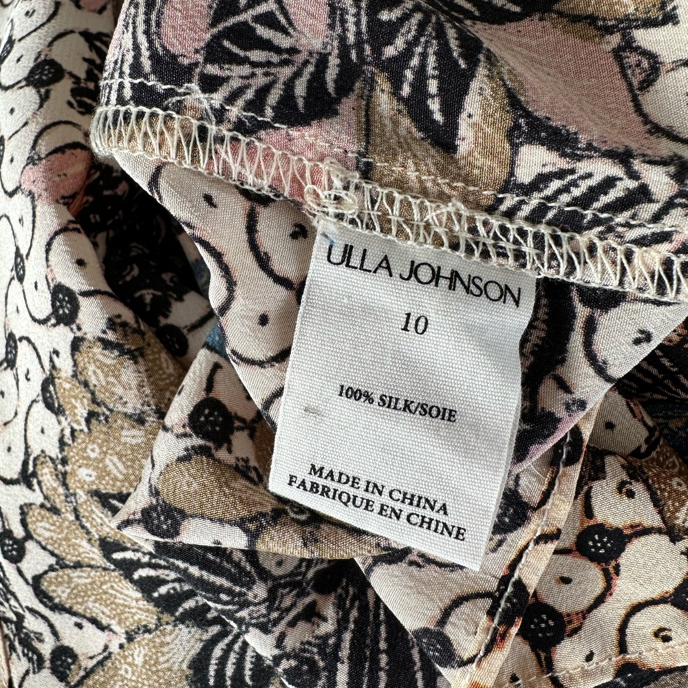 Ulla Johnson • Nova Ruffle-Sleeve Silk Top in Jasmine Print - Picture 13 of 16